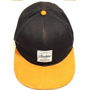 Northica Snapback Cap Black Orange Tan Brim Adjustable Patch Guaranteed Products